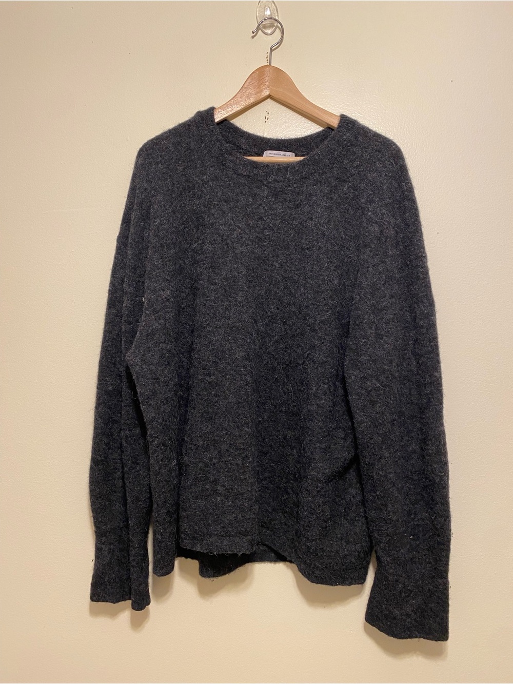 & Other Stories Alpaca Blend Dark Charcoal Crewneck Sweater. Size L